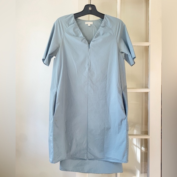 COS Blue A Line V Neck Dress Size 34 - Picture 1 of 8
